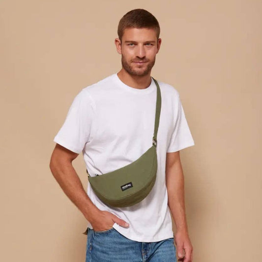 Andrea Banana Bag in Olive - Ethically Manufactured Bag