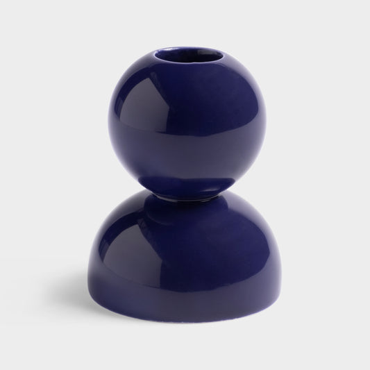 Candle Holder Stack Bubble Blue Violet