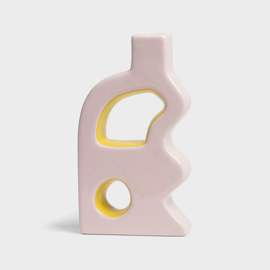 Candle Holder Flush Pink
