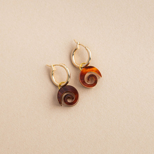 Swirl Gold Hoop Earrings