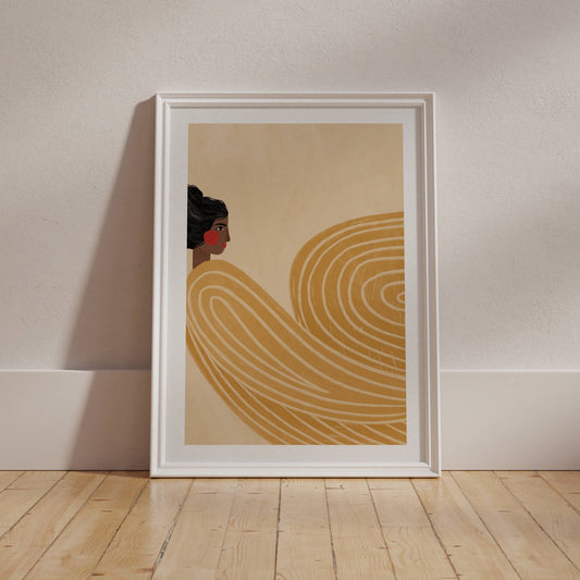 The Woman With The Yellow Dress - Art Print: A3