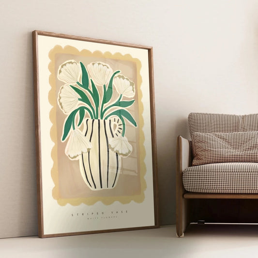 Neutral Vase A3 Illustration Art Print