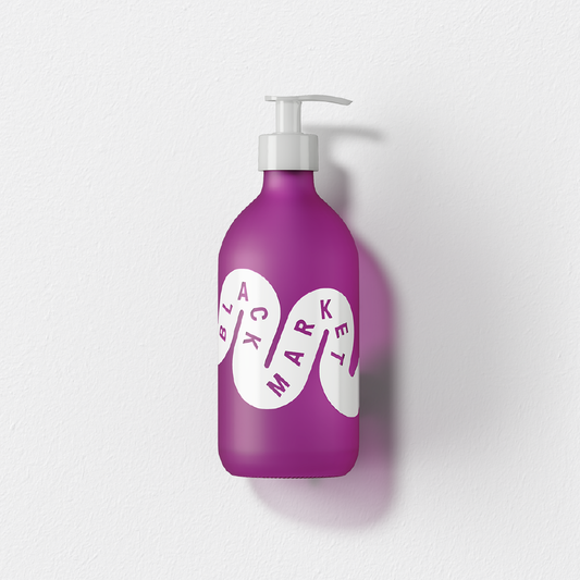 Refillable Hand Soap Bottle in Pink Glass