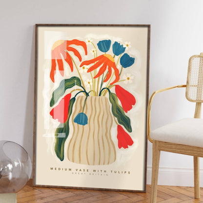 Colourful Vase A3 Illustration Art Print