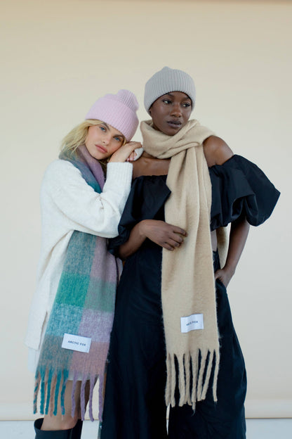 Recycled Materials Stockholm Scarf - Lilac Check