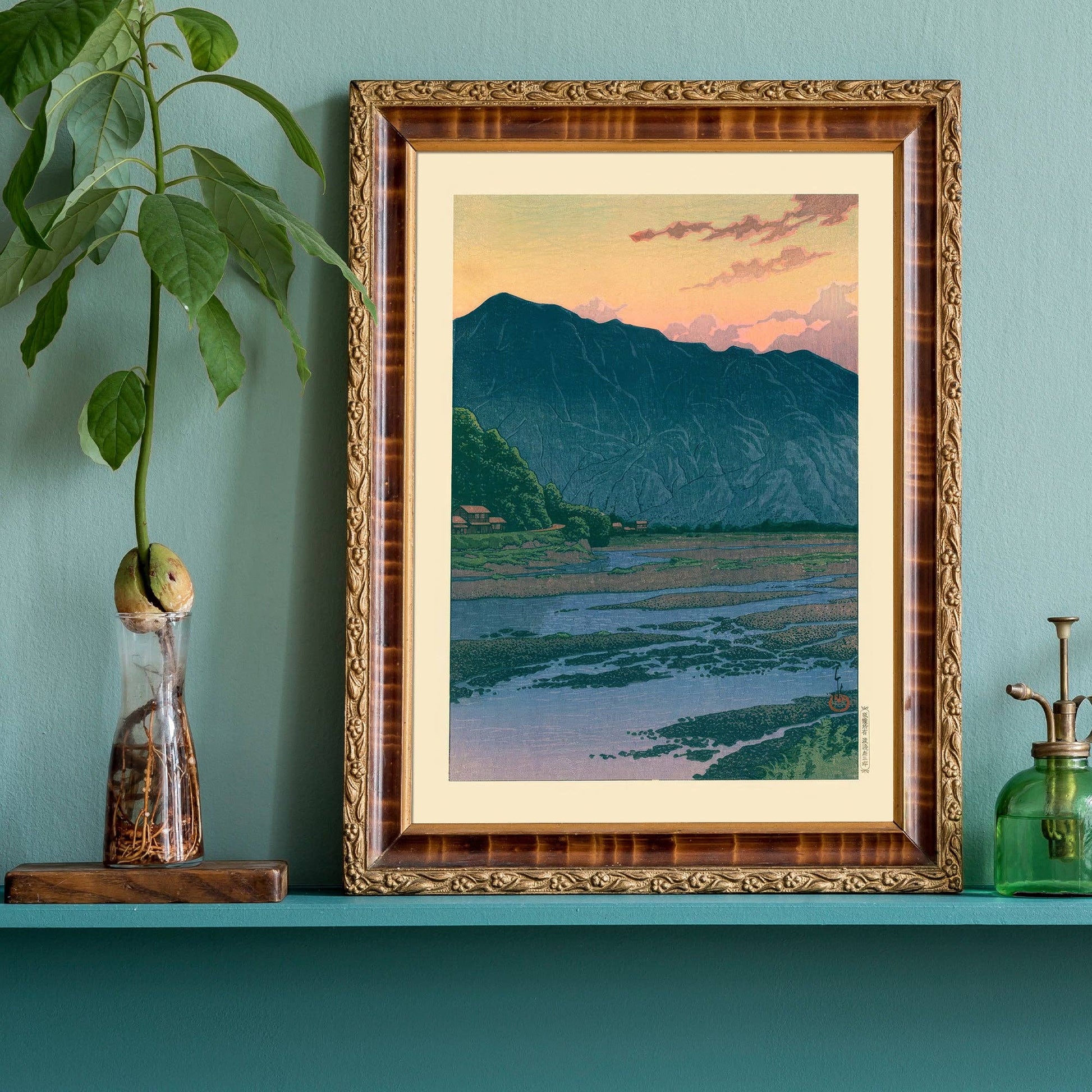 Mountain in the evening by Kawase Hasui Print 30x40 cm