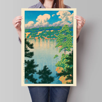 Akisu Lake by Kawase Hasui Print 30x40 cm