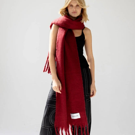 Recycled Materials Reykjavik Scarf - Burgundy Berry