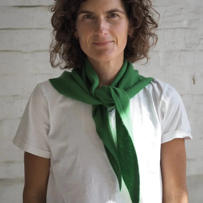 Roake Studio Triangle Scarf - Pea Green