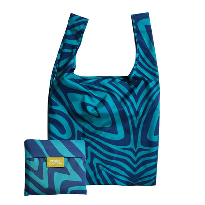 Reusable Bag - Recycled in Swirl Blue