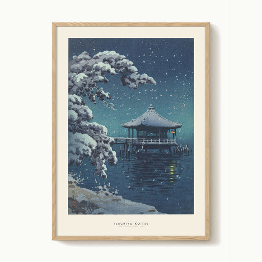 Katsushika Hokusai - Snow at Ukimido Print 30 x 40 cm