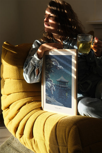 Katsushika Hokusai - Snow at Ukimido Print 30 x 40 cm