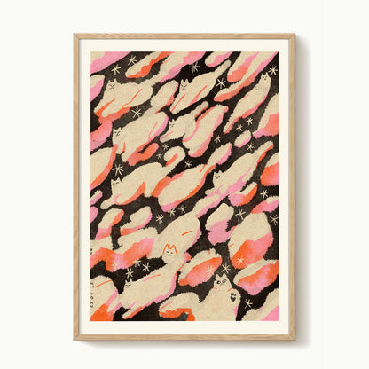 Flurry Cat Cloud Print 30 x 40 cm