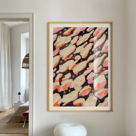 Flurry Cat Cloud Print 30 x 40 cm
