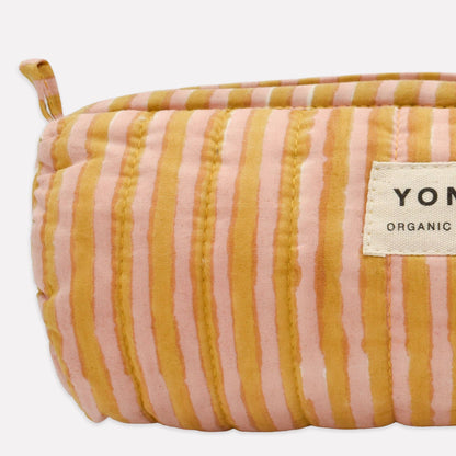 Quilted Barrel Case in Biscuit Candy Stripe