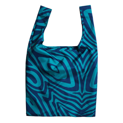 Swirl in Blue Reusable Eco Friendly Bag 100% Recycled