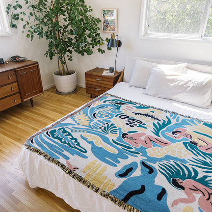 Kimbie Throw Blanket Wall Hanging by Slowdown Studio