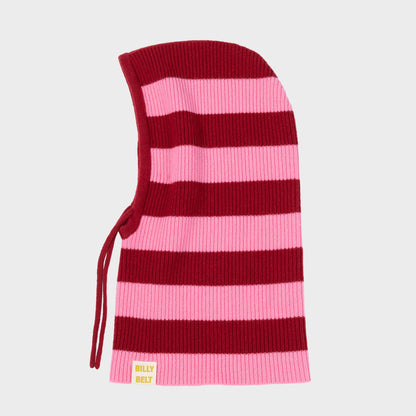 Balaclava - Striped, pink and burgundy