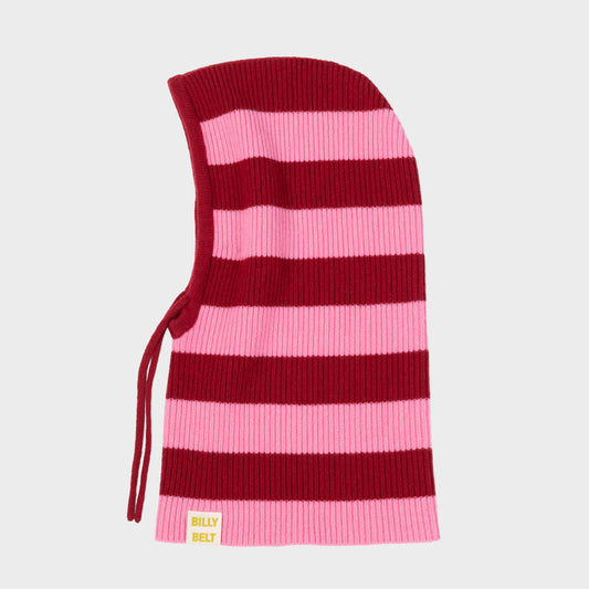 Balaclava - Striped, pink and burgundy