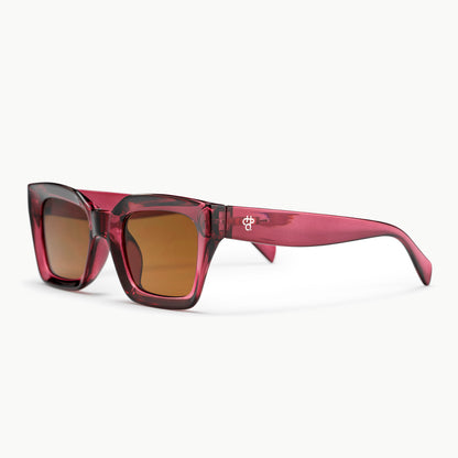 Anna Sunglasses in Burgundy 100% Recycled Plastic