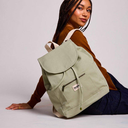 Eliot Backpack in Clay Green - Ethically Manufactured Bag
