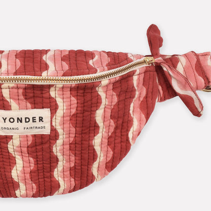 Cotton Quilted Bumbag in Whirly Jam