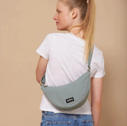 Andrea Banana Bag in Sage - Ethically Manufactured Bag