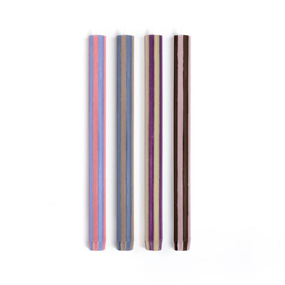 Stripe Dinner Candle Mixed Set - Colours Contrast 1