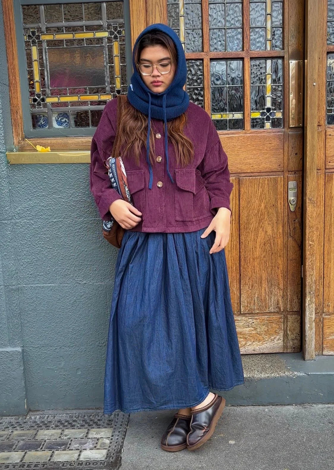 Rikke Balaclava Snood in Navy