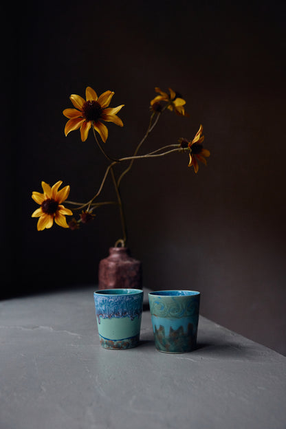 70s Ceramics Van Gogh Coffee Mugs - Self Portrait