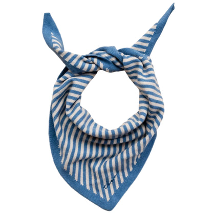 Triangle Scarf in Blue Stripe