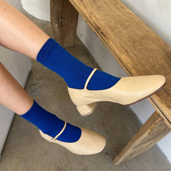 Her Socks - Cobalt Blue