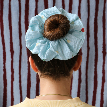 Forget Me Not Scrunchie in Sky
