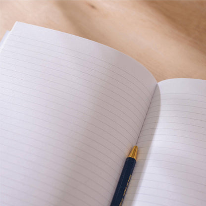 A5 Lay Flat Lined Notebook - Chartreuse Arches