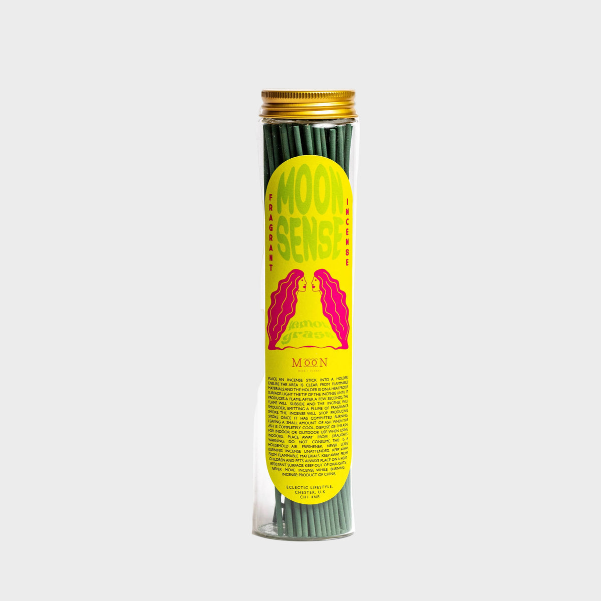 Moon Sense: Lemongrass - 100 Incense Stick Jar