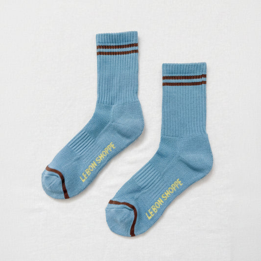 Boyfriend Socks: Powder Blue