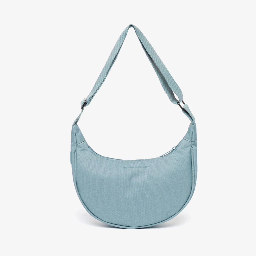 Lua Half Moon Bag Recycled Fabric - Stone Blue