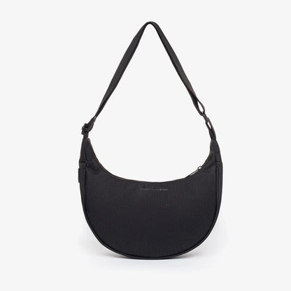 Lua Half Moon Bag Recycled Fabric - Black