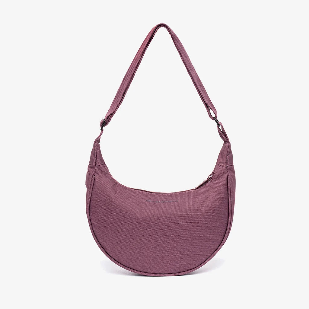 Lua Half Moon Bag Recycled Fabric - Maroon