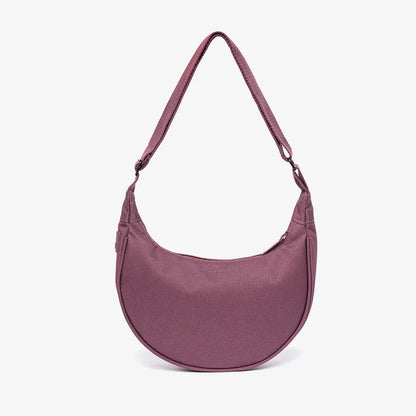 Lua Half Moon Bag Recycled Fabric - Maroon