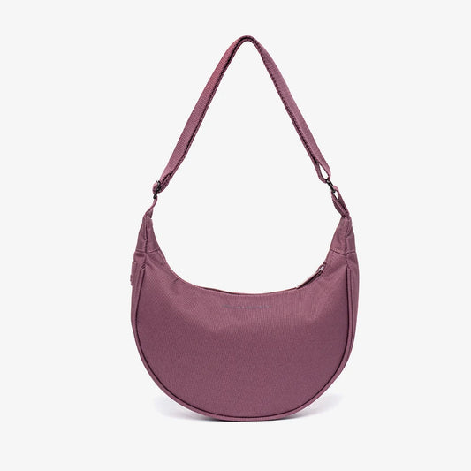 Lua Half Moon Bag Recycled Fabric - Maroon