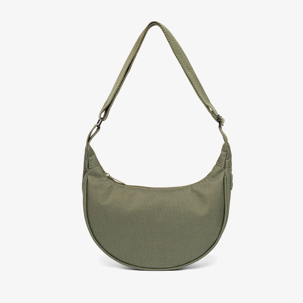 Lua Half Moon Bag Recycled Fabric - Olive