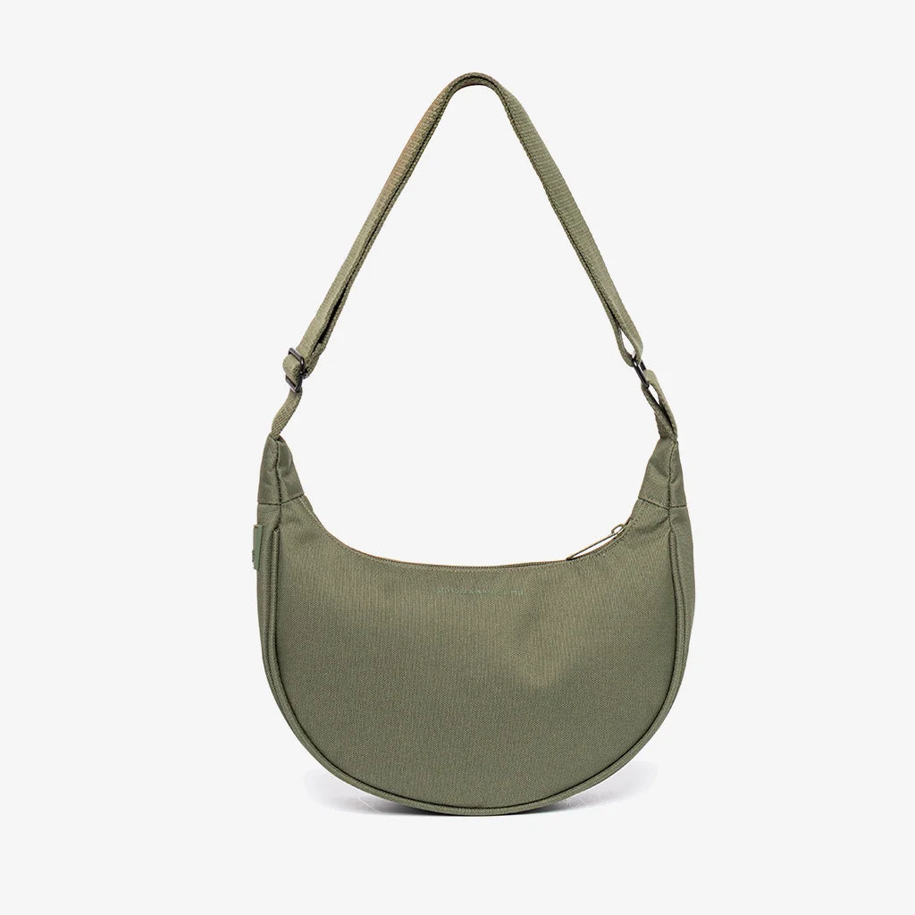 Lua Half Moon Bag Recycled Fabric - Olive