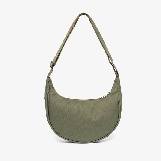 Lua Half Moon Bag Recycled Fabric - Olive