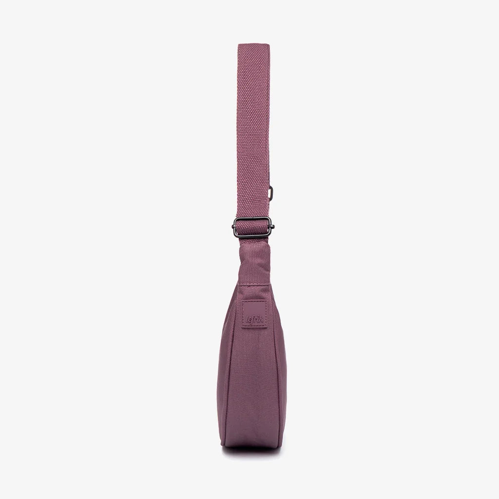Lua Half Moon Bag Recycled Fabric - Maroon