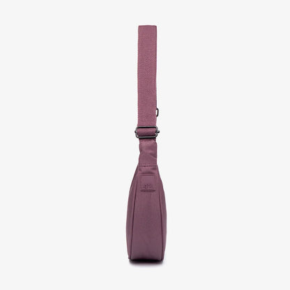 Lua Half Moon Bag Recycled Fabric - Maroon