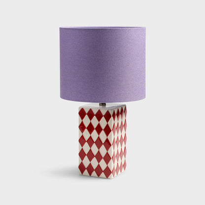 Ceramic Lamp -  Harlequin Grid