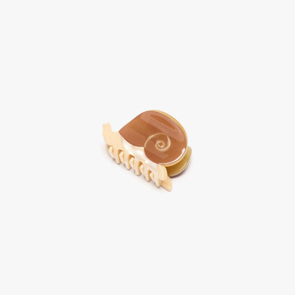 Mini Snail Hair Claw Clip Accessory Brown Earth Acetate
