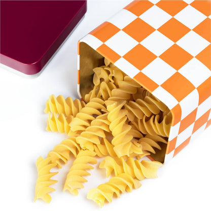 Airtight Tin Storage Container: Orange
