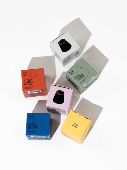 Stump Candle Holder - Mauve